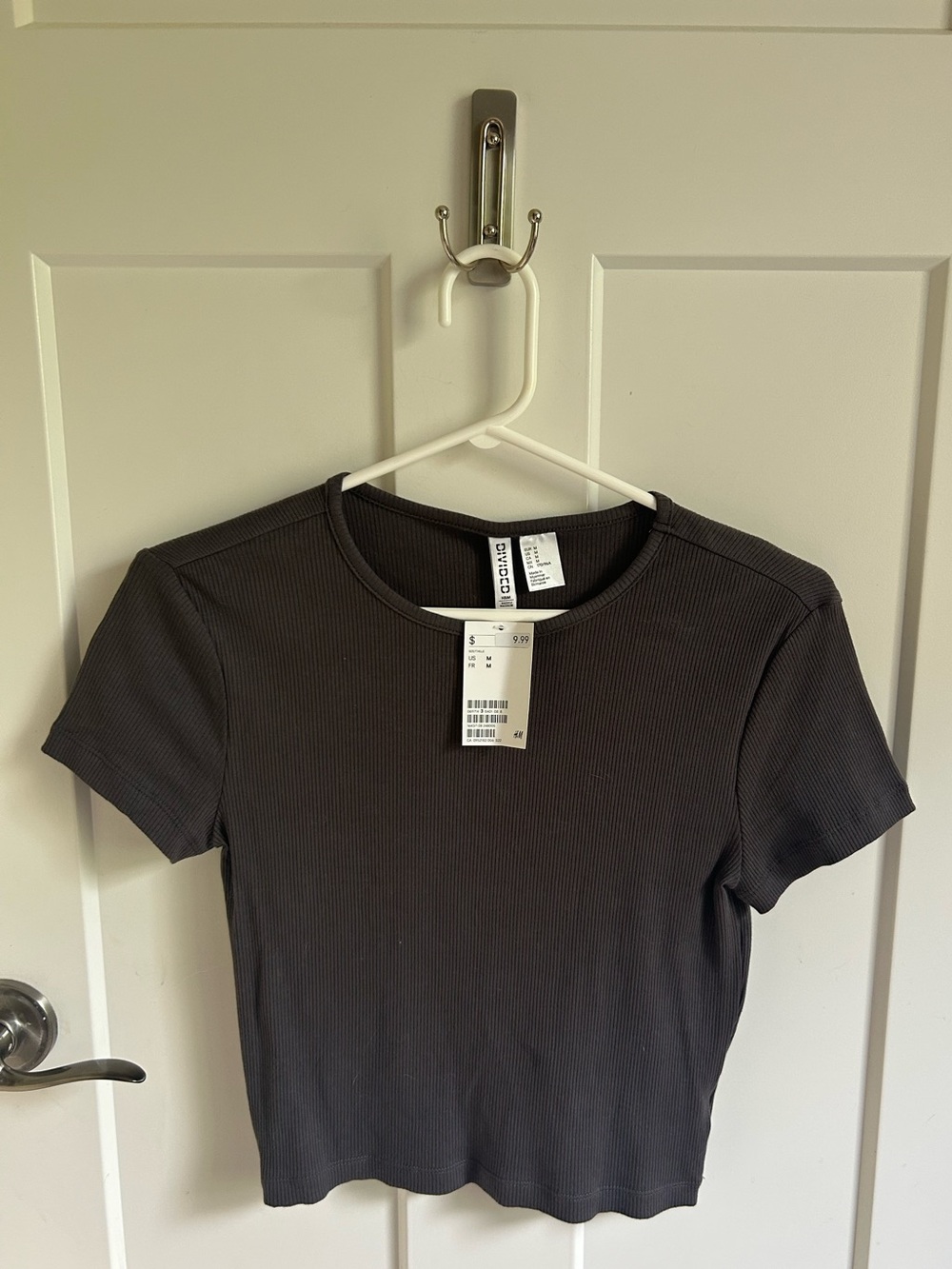 NWT H&M Divided Ribbed Cropped Tee